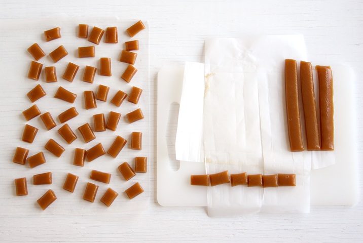 Apple Cider Caramels Cutting