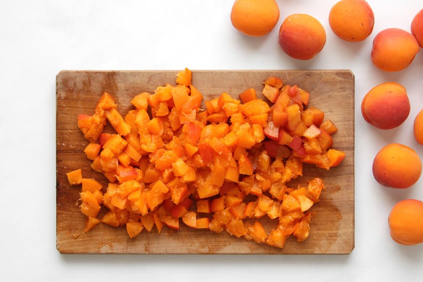 cubed apricots