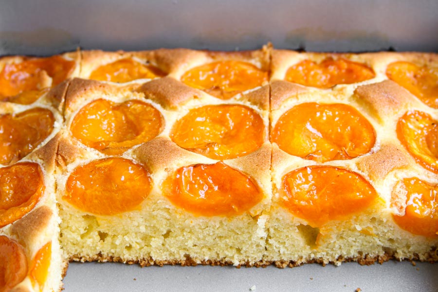 Austrian apricot sheet cake recipe