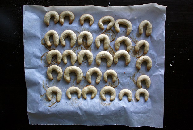 Semilunas de vainilla al horno