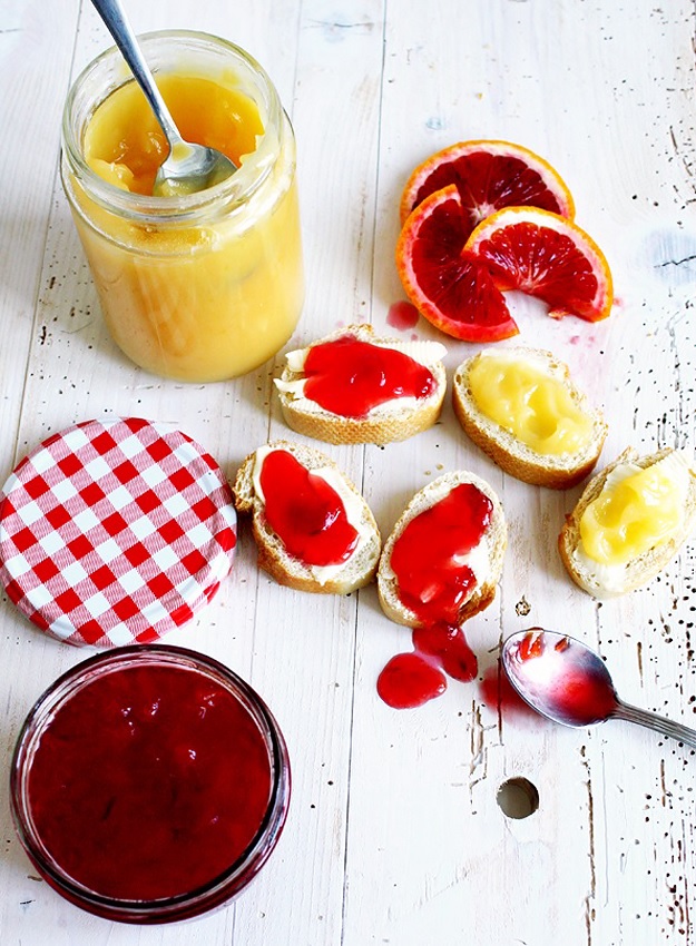 Blood orange jam and lemon curd recipe
