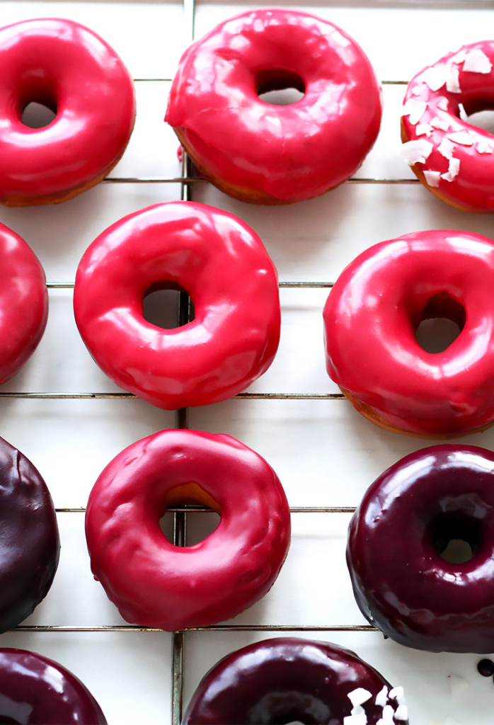 Bright pink donuts recipe