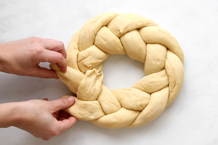 yeast dough wreath