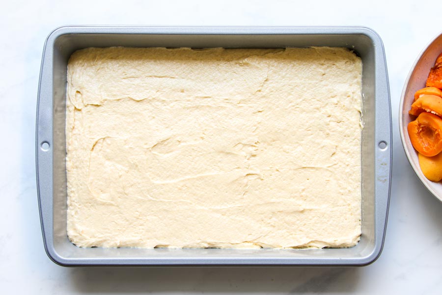 Cake batter for apricot sheet cake recipe