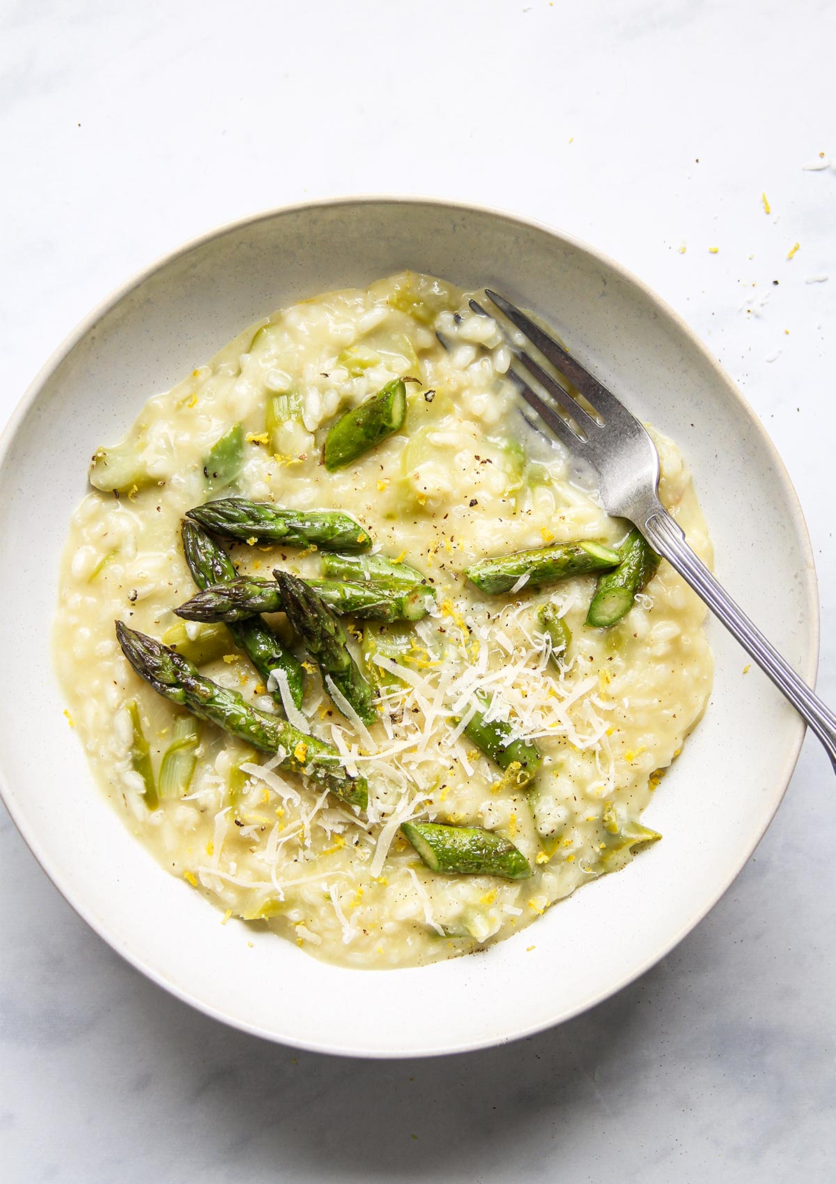 Creamy asparagus risotto risotto