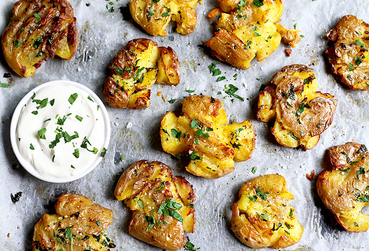 Crispy Smashed Potatoes Recipe