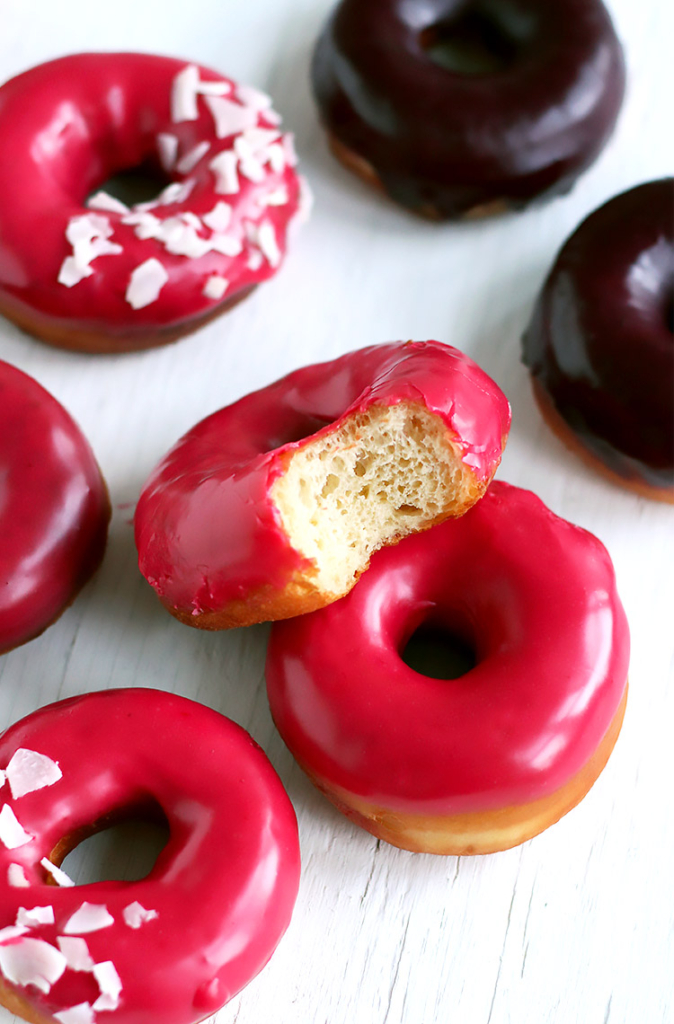Donuts with pink raspberry glaze recipe