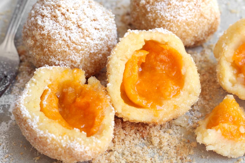 Easy apricot dumplings