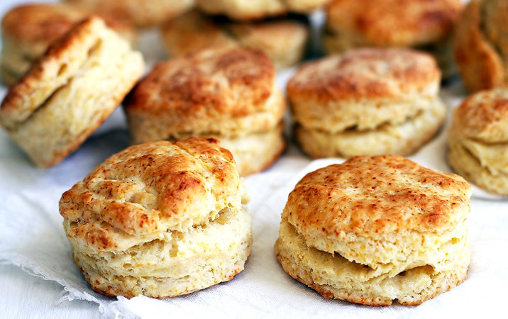 Flaky Biscuits for strawberry shortcake