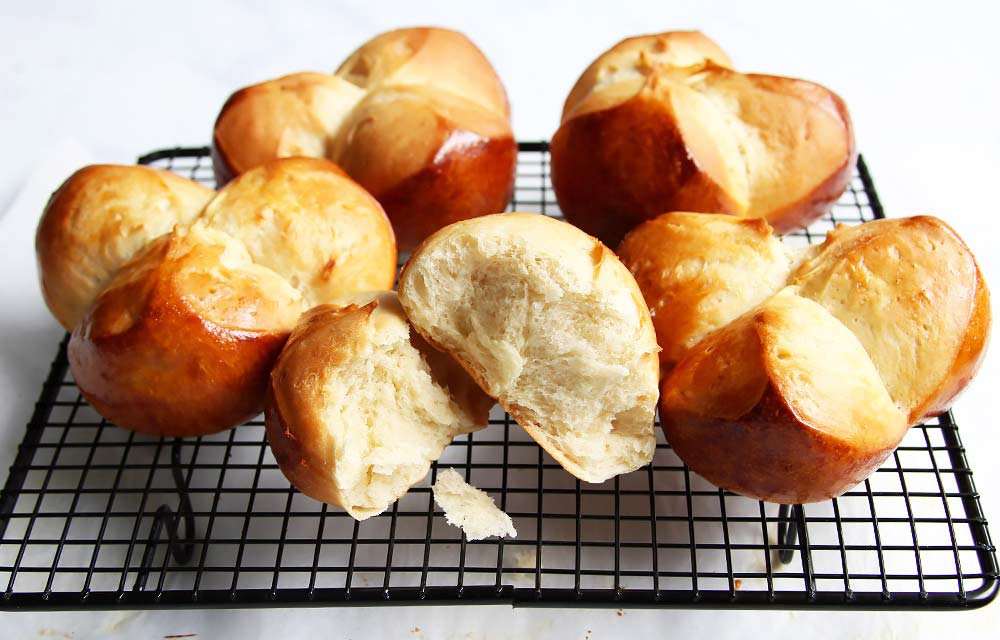 Easter brioche buns