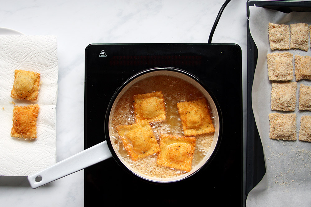 Rezept für gebratene Ravioli