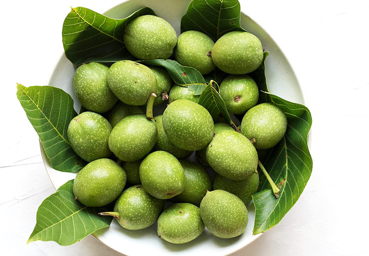 Green walnuts for spiced walnut liqueur recipe