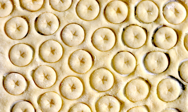 Homemade Oyster Crackers recipe with star imprint