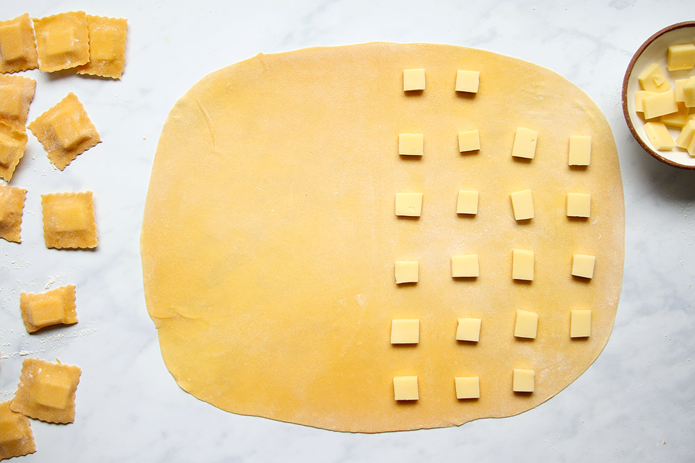 geroosterde Ravioli maken vanaf het begin