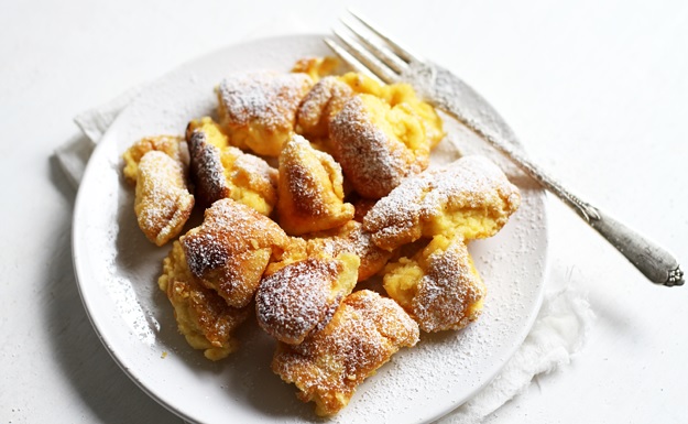 Authentic Kaiserschmarrn recipe Austria Shredded Pancake