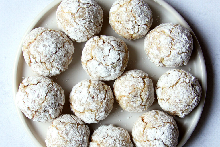 Easy Lemon Amaretti Cookies (no mixer, one bowl) » Little Vienna