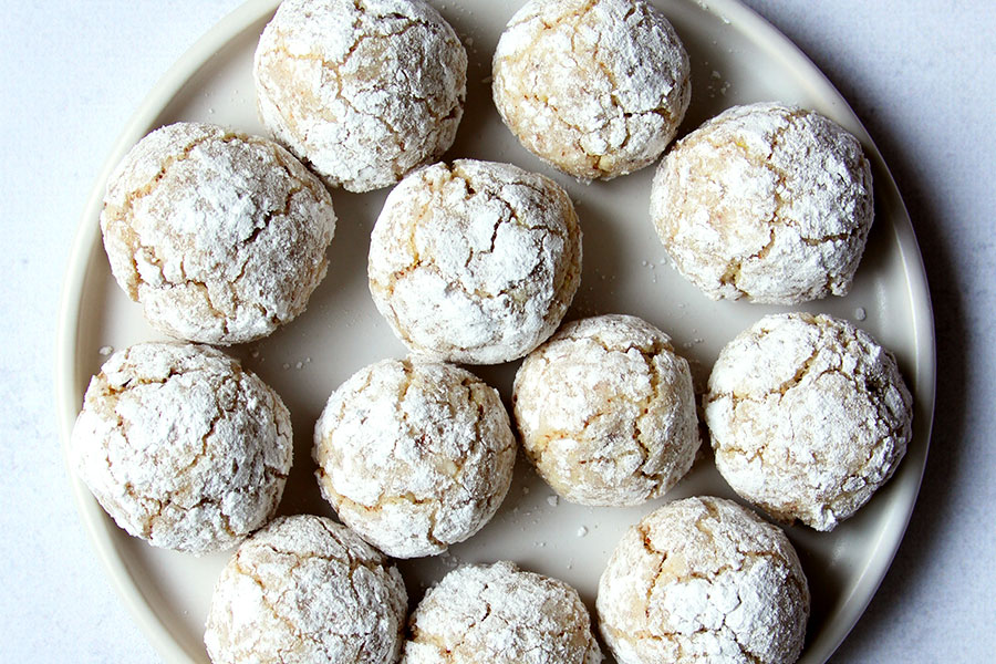 Store the amaretti in a jar or airtight container to keep them chewy and soft as long as possible.