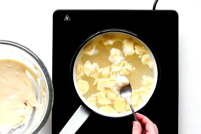 dumplings in simmering water