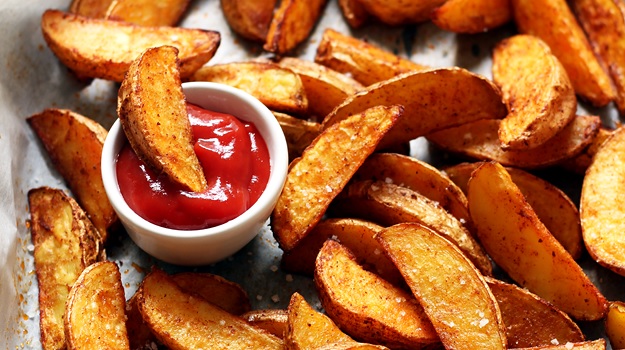 Perfect crispy baked potato wedges recipe