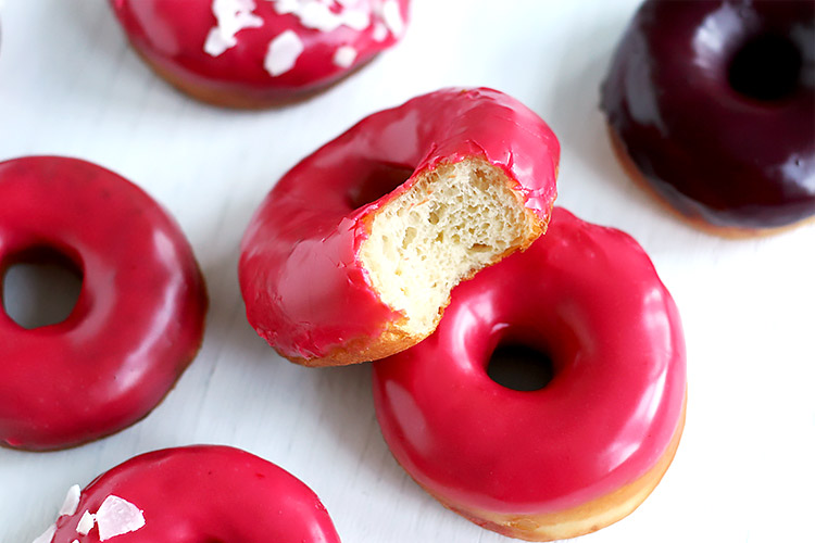 Pink glazed donuts recipe