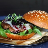 Recipe for Portobello Burger on Homemade Brioche Buns