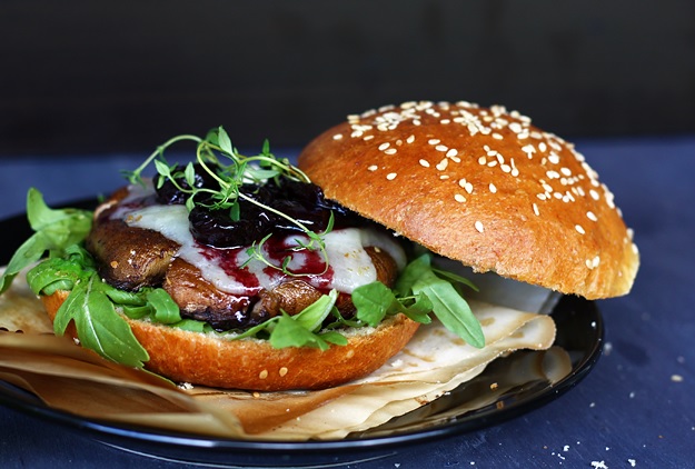 Recipe for Portobello Burger on Homemade Brioche Buns