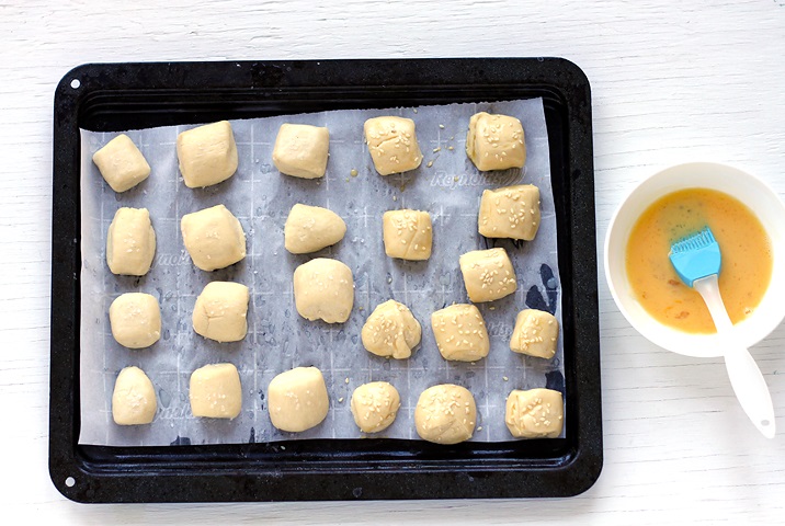 Pretzel Bites after baking soda bath