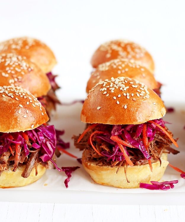 Pulled Pork Sliders with homemade brioche buns recipe