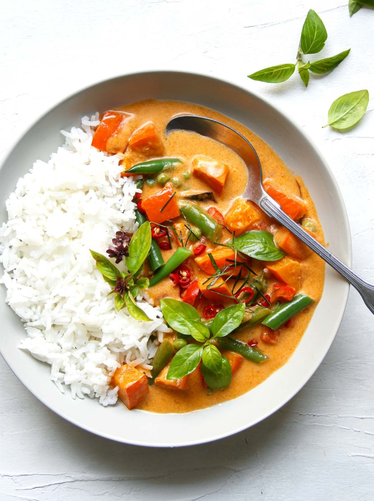 Red curry with rice