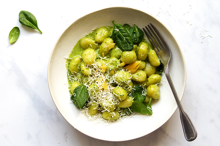 Quick Gnocchi in Basil Sauce Recipe