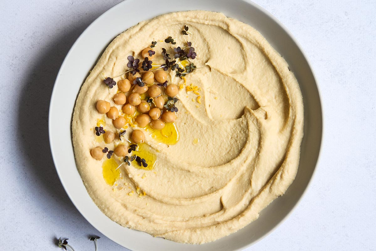 bowl with hummus