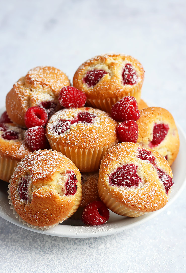 Bowl of raspberry friands