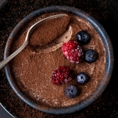 Genius Two Ingredient Chocolate Mousse (egg-free)