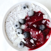 Chia Pudding with Austrian-style Stewed Plums