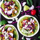 Recipe Green Spring Tacos with Spinach and Curried Chickpeas