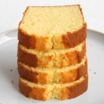 Slices of fluffy lemon loaf cake