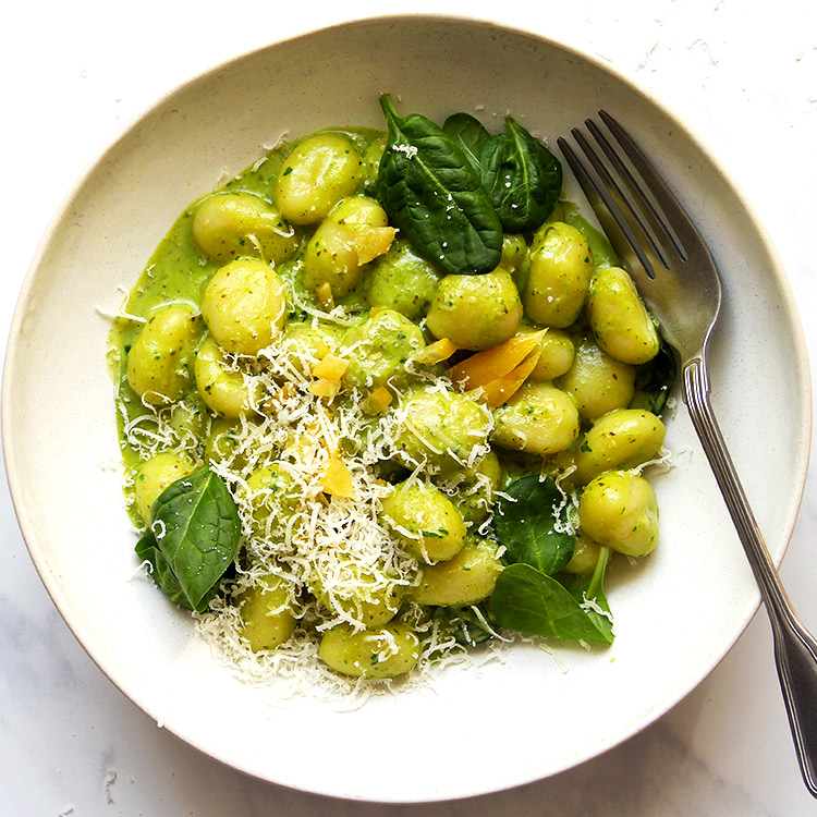 10-minute Basil Gnocchi