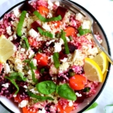 Recipe couscous salad with carrots and beets