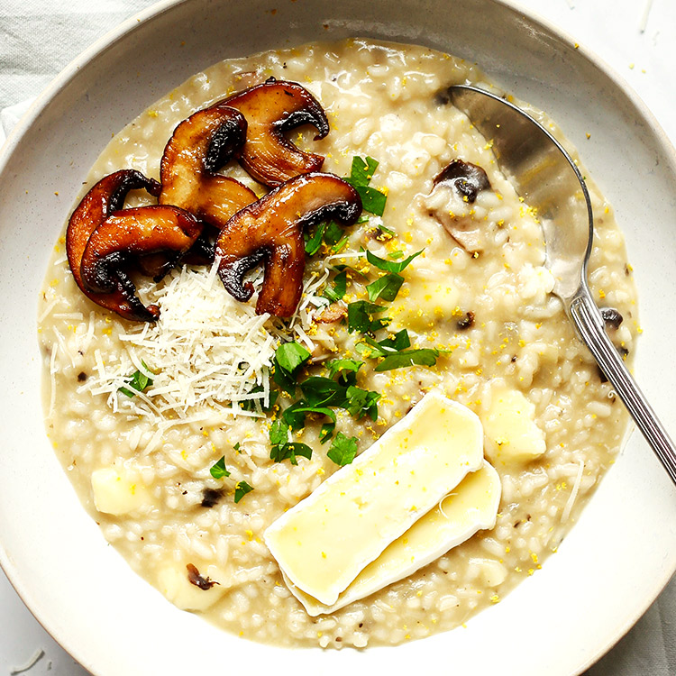 Easy, Super-Creamy Mushroom Risotto