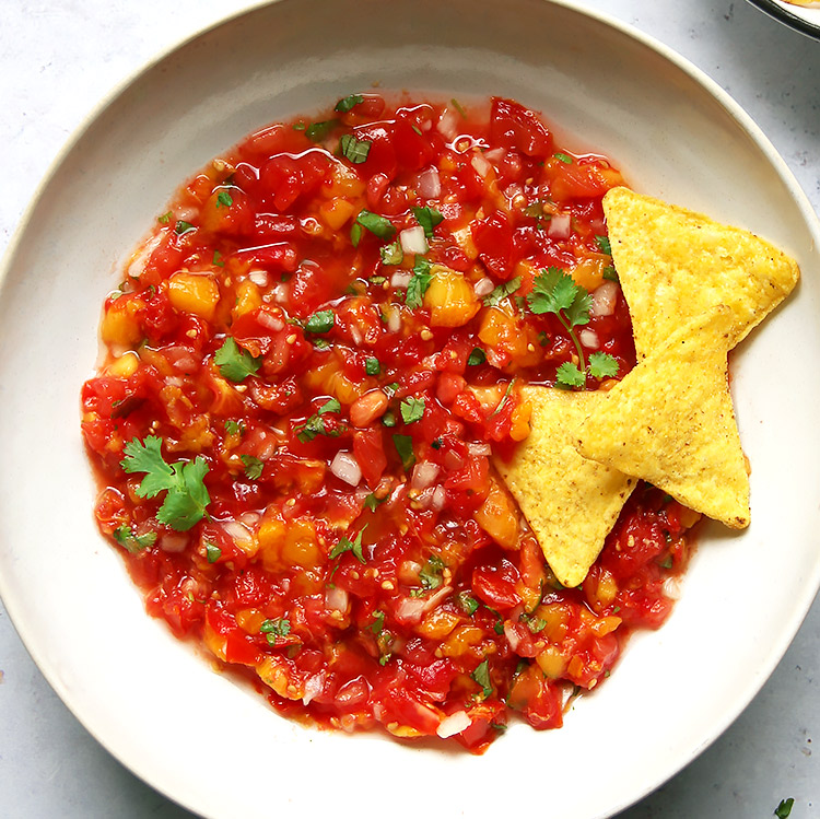 Fermented Tomato Peach Salsa (beginner-friendly)