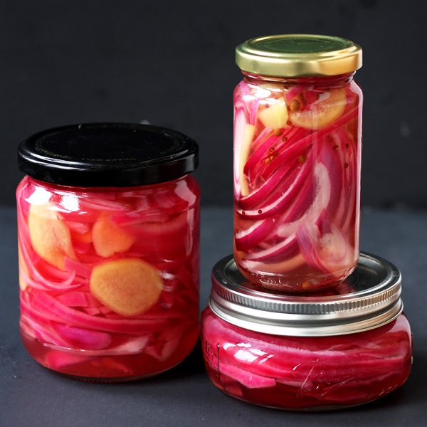 Quick Pickled Onions, 3 Ways