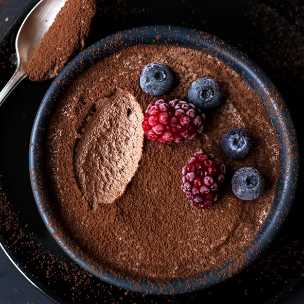 Genius Two Ingredient Chocolate Mousse (egg-free)