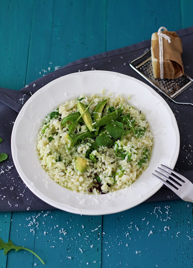 Risotto with Avocado and Arugula