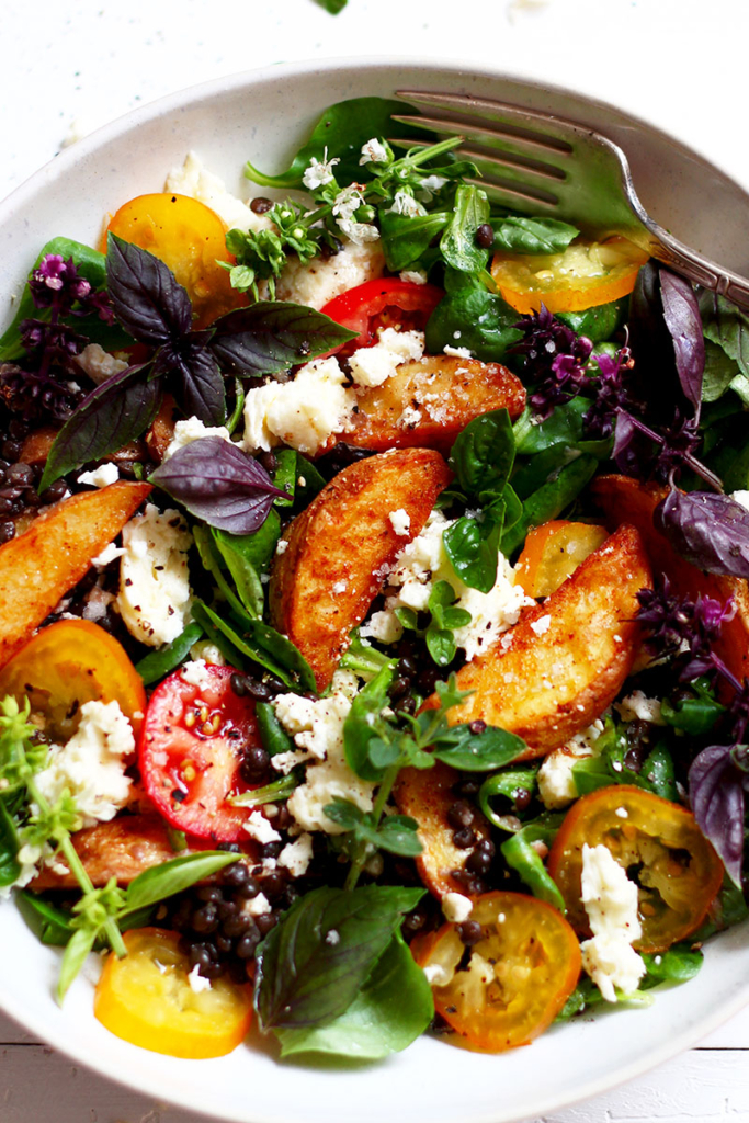 Roasted Potato and Lentil Salad