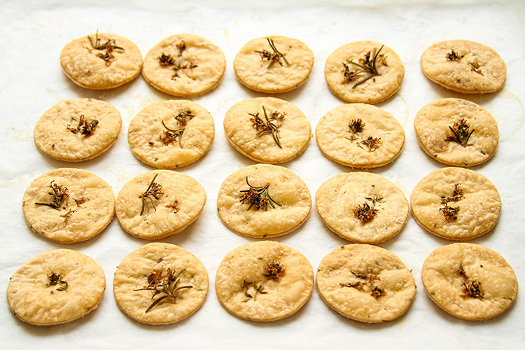 Savory crackers with fresh herbs recipe