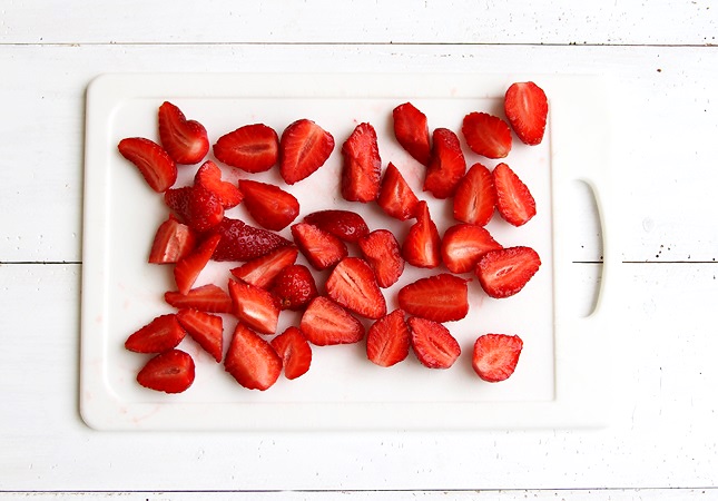 Strawberries for a Dutch Baby Step by step recipe