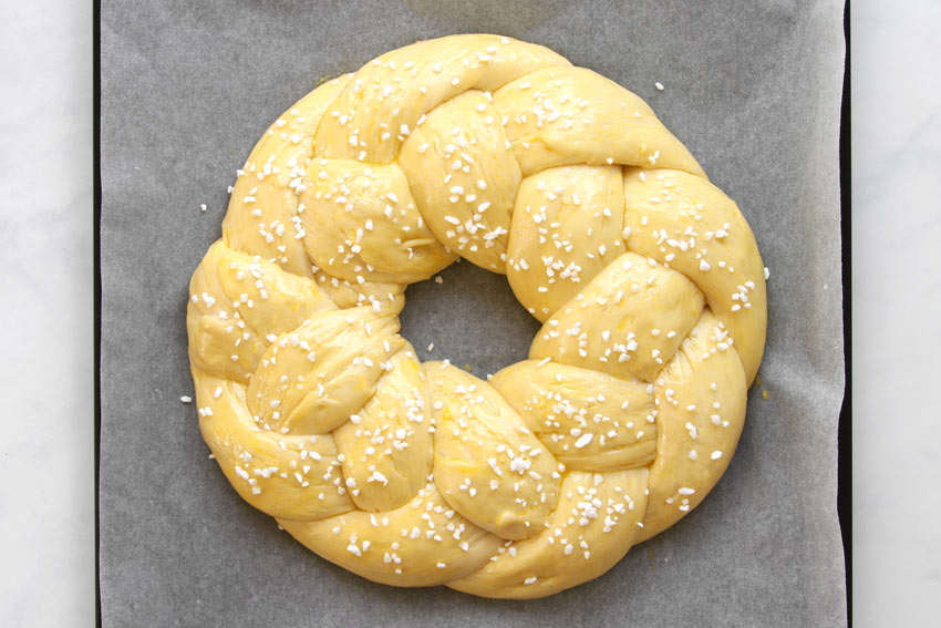 Sweet easter bread ring