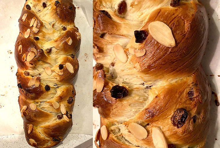 homemade brioche raisin bread from ayesha, using a lilvienna recipe