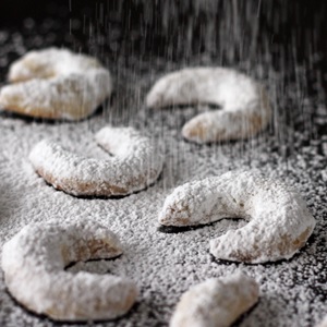 Itävallan vanilja Crescents (Vanillekipferl)