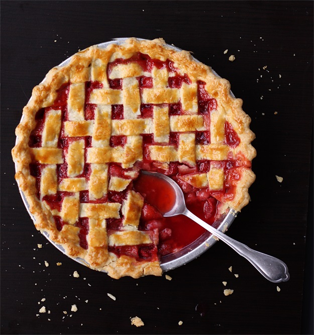 Lattice Top Strawberry Pie